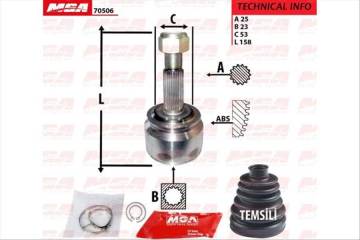 AKS KAFA DIS-(MITSUBISHI: COLT 04>10 ''1.5 DID DIZEL'' ) (25×23×53)  (713028-21-02200215  )