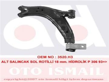 ALT SALINCAK SOL ROTİLLİ 18 mm. HİDROLİK P 306 93=>