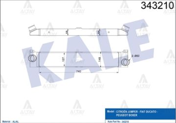 TURBO RADYATÖRÜ (INTERCOOLER) DUCATO III 06-14 / BOXER III 06-14 2.2 HDI / JUMPER III 06-14 2.2 HDI / DUCATO IV 14=> / 2.0 JTD-2.3 JTD-3.0 JTD EURO 5 KALIN TİP