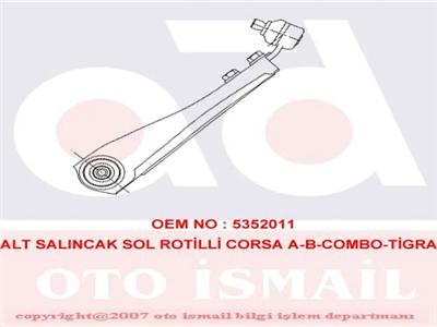 ALT SALINCAK SOL ROTİLLİ COMBO (94-01) CORSA(93-00) TIGRA(94-00)