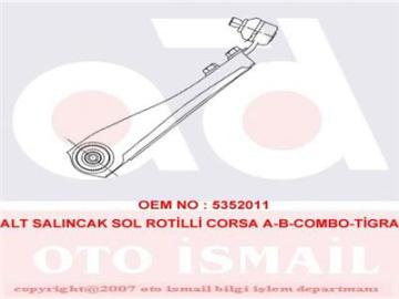 ALT SALINCAK SOL ROTİLLİ COMBO (94-01) CORSA(93-00) TIGRA(94-00)