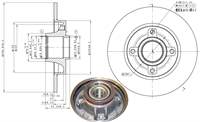 FREN DISK ARKA RULMANLI 249-4 ( PEUGEOT: 307 SW 04 - 11 / CITROEN: C4 04 - 11)