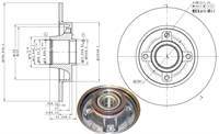 FREN DISK ARKA RULMANLI 249-4 ( PEUGEOT: 307 SW 04 - 11 / CITROEN: C4 04 - 11)