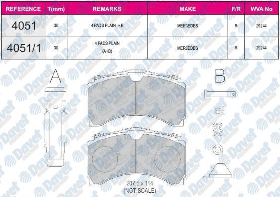 FREN BALATASI ARKA M-BENZ AXOR ACTROS MP4 10> AROCS ANTOS 1842 1835 1848 2036 2040