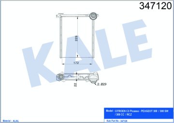 KALORİFER RADYATÖRÜ 308 1.4 16V-1.6 16V 07=> C3 1.4VTI 09=> (KİLİMALI-KİLİMASIZ ARAÇLAR İÇİN