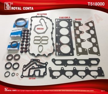 MOTOR TAKIM CONTA SKC'Lİ LGN II 2.0 16V F4R (REİNZ KEÇELİ VE SUBAP LASTİKLİ)