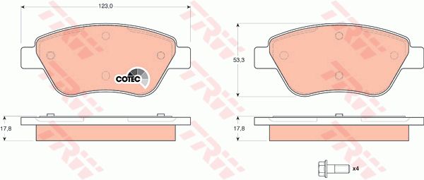 ON FREN BALATASI LINEA 1,3 STILO BRAVO SIENA PALIO ALBEA 1,2 / 1,4 / 1,6 / 1,9D MULTIJET 10 / 01> DOBLO 1,3D NEMO BIPPER FIORINO