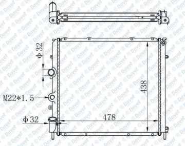Motor Su Radyatoru Brazıng Kangoo 97> 1.9D Klımasız-> 478X438X32 Manuel Sanzuman