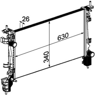 RADYATÖR BIPPER-NEMO 1.4-1.6 HDI 08=> (MEK+AC+KLİMASIZ)