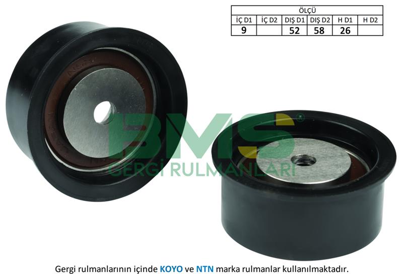 EKSANTRİK GERGİ RULMANI (KÜÇÜK) ASTRA F-G-VECTRA B-CORSA B-TIGRA-COMBO-ZAFIRA 1.4i 16V-1.6i 16V-1.8i