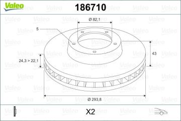 ON FREN DISK AYNASI TRANSIT V184 00>06 A,CEKER OLCU: (294×43)