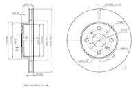 FREN DISK ON HAVA KANALLI 258-4-(TOYOTA : COROLLA (_E9_) 1.6 i (AE92) TOYOTA : COROLLA Liftback (_E10_) 1.6 GLI (AE101_) TOYOTA : COROLLA Station Wagon (_E9_) 1.6 (AE92)  )