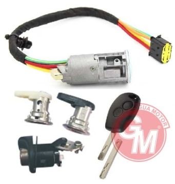 KONTAK - ANAHTARI (4LU SET) DACIA LOGAN-SANDERO R.TRAFIC II 2012- 2010-ALARM DUGMELI ANAHTAR ILE 6001549589