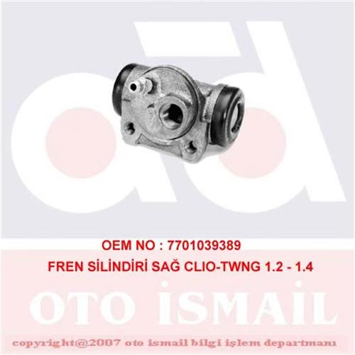FREN SİLİNDİRİ SAĞ CLIO 1.1-1.2-1.8-1.9D (91-00 -TWNG 1.2 96=> (20.64mm)