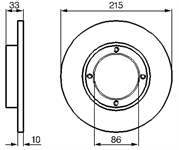 FREN DISK ON DUZ 215-4 ( SUZUKI: SWIFT ALTO 84 - 96 / DAEWOO: SPRINT TURBO 85 - 94)