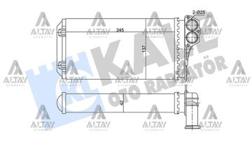 RADYATÖR KALORIFER 206 14-16 16V 1.6/2.0HDI 00=> / 206+ (T3E) 1.4HDI  09=>13  (MEKANIK) (245X137X35)rn