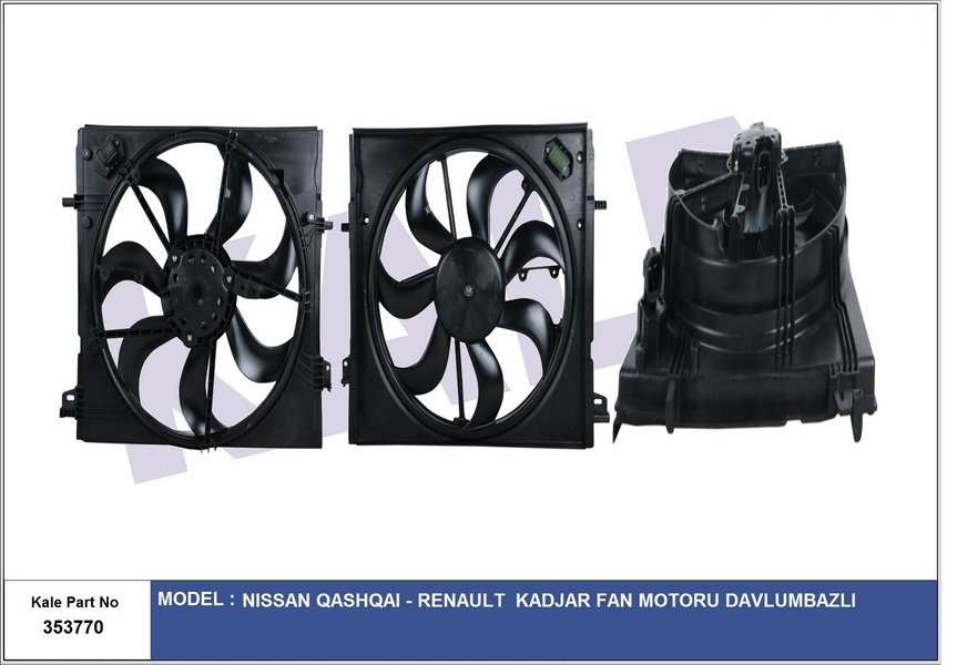 FAN MOTORU+DAVLUMBAZ KADJAR-QUASHAI II-1.5DCI-1.6DCI-1.6DCI 4x4 15=>