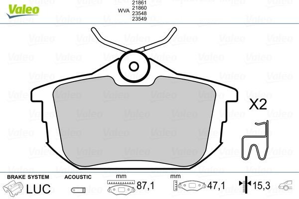 Arka Balata Carısma Colt 1.3-1.5 Volvo S40 1.6-1.8-2.0-2.0T V40 (95-04)