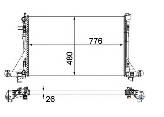 Radyatör Master Iıı 11>2.3Dcı-Movano 10>2.3Cdtı Çapraz Olamayan Çıkışlı
