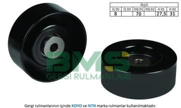 ALTERNATÖR GERGİ RULMANI CADDY 1.9D (96-00) - POLO 1.7 SDI-1.9D-1.9 SDI (94-01)