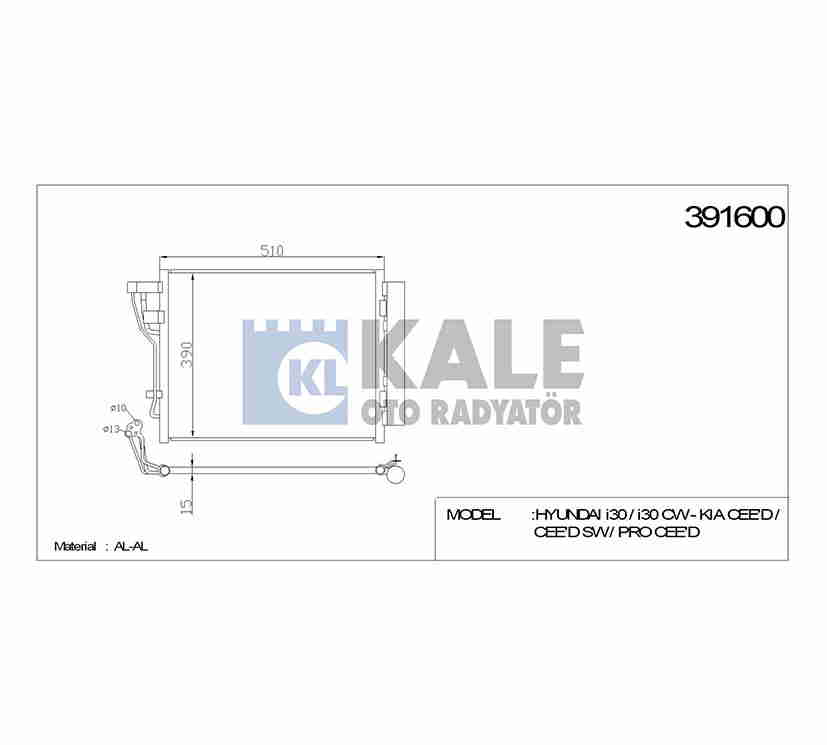 RADYATÖR KLİMA I-30 07-11 / CEED 08-11 DİZEL