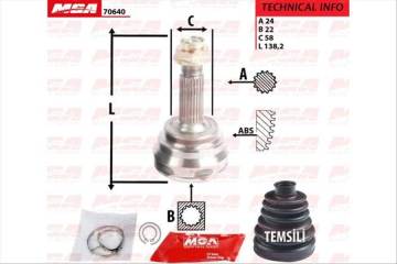 AKS KAFA DIS-(TOYOTA: YARIS 99>05 ''1.3'' ) (24×22×58)