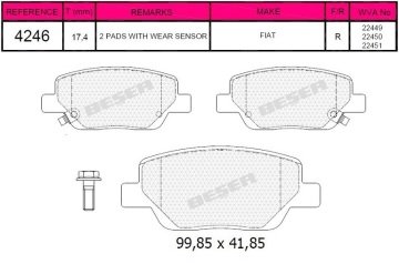 Arka Balata Fıat Egea 1.3-1.4-1.6-1.6D
