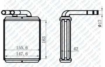 Kalorıfer Radyatoru Brazıng H100 Kamyonet 163X148X42 At/Mt Sanzuman