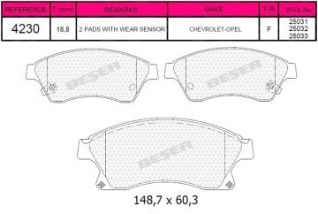 Ön Balata (15 Inc) Astra J 1.3 Cdtı-1.4-1.4 Turbo-1.6 1.7 Cdti 2.0Cdti 10>Aveo 11>Cruze 11>
