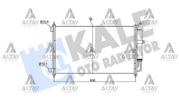 RADYATÖR KLİMA MICRA 03-10 / JUKE 10=> / NOTE 07=> BENZİNLİ 630x348x16