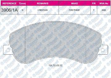FREN BALATASI ON FISSIZ FORD TRANSIT V347 330 2.2TDCI 07/06-  FT 350/430 2.4TDCI 07/06-