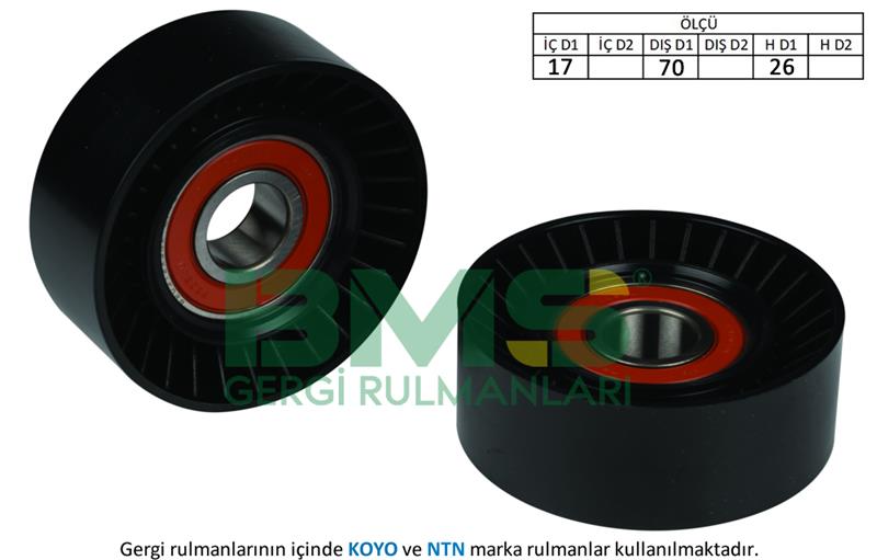 ALTERNATÖR GERGİ RULMANI BMW (E46) 316-318-320-323-325-328-330-(E39) 520-523-525-528-530