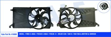 FAN MOTORU DAVLUMBAZLI FORD CMAX-FOCUS-FOCUS II-VOLVO C30-S40 II-V50 (250W-390mm)