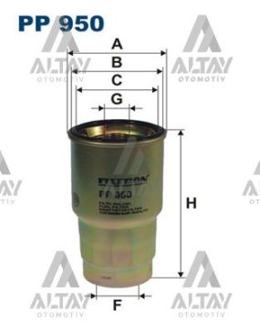 YAKIT FİLTRESİ (MAZOT) COROLLA / YARIS 04=>D4D DİZEL