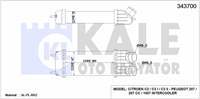TURBO INTERCOLLER RADYATORU P207 P1007 C2 C3 II 1,6HDI 16V OLCU: (300×147×76)