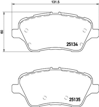 Ön Balata Ford Fıesta Vı 1.0-1.5 Tdcı-1.6 12=> Bmax-Courıer 1.0-1.4-1.5 Tdcı 1.6-1.6 Tdci 12=>