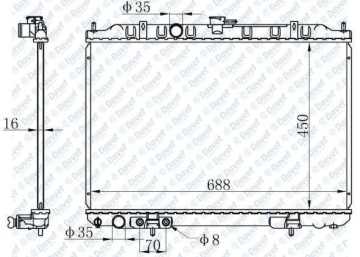 Motor Su Radyatoru Nıssan Xtraıl 2001 2013 Otomatık Vıtes (450×688×16)