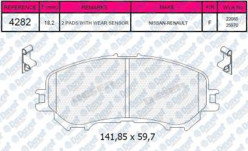 ON FREN BALATASI NISSAN QASHQAI J11 KASA 2013> XTRAIL 2014> RENAULT KADJAR 2015>