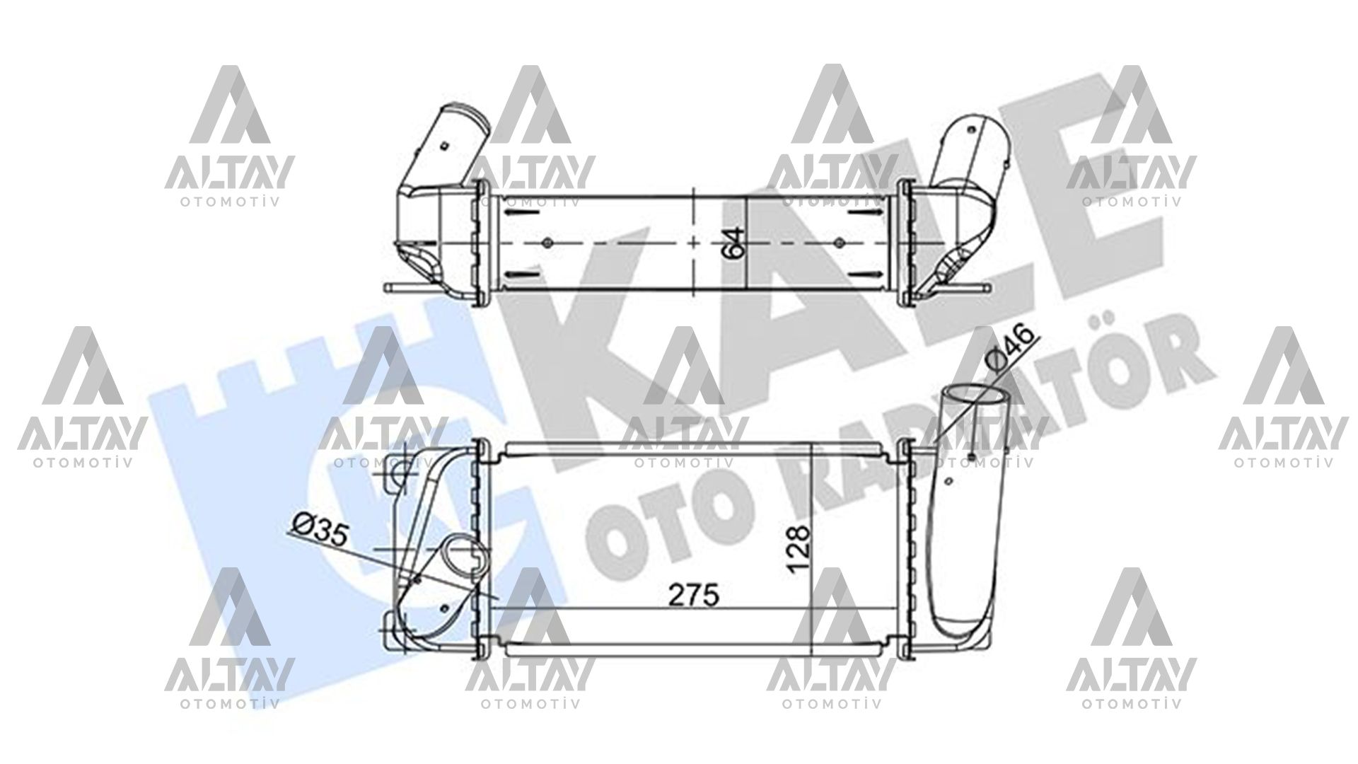 TURBO RADYATÖRÜ (INTERCOOLER) COROLLA / AURIS 13-18 1.4 D4D