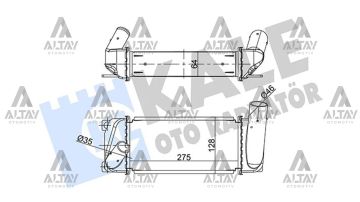 TURBO RADYATÖRÜ (INTERCOOLER) COROLLA / AURIS 13-18 1.4 D4D