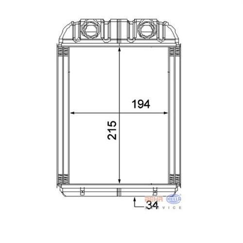 Kalorifer Radyatörü Touareg-Q7-Cayenne (215X194X34) (8Fh351316201/8Fh351315351)