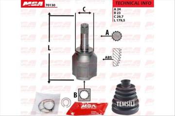 AKS KAFASI IC SOL ( FIAT : GRANDE PUNTO 1.3JTD 75HP 05-- )