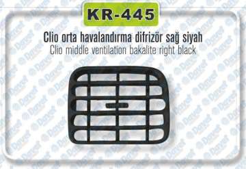 HAVALANDIRMA DIFRIZOR ORTA SAG SIYAH CLIO