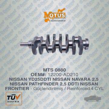 KRANK MILI NISSAN YD25DDTI-NAVARA-PATHFINDER YD25 -FRONTIER 2.5 DDTI