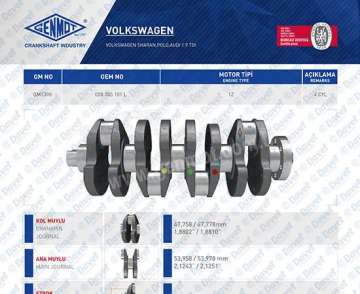 KRANK SHARAN-POLO-AUDI 1Z MOTOR 1.9TDI