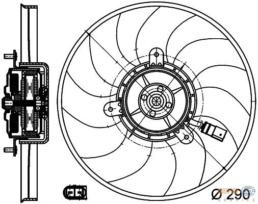 Fan Motoru Sağ Golf5-Golf6-Jetta-Passat-Caddy-A3-Leon 2004-2013 1.2-1.4 Tsı - 1.6-1.9 Tdı
