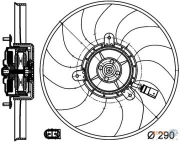 Fan Motoru Sağ Golf5-Golf6-Jetta-Passat-Caddy-A3-Leon 2004-2013 1.2-1.4 Tsı - 1.6-1.9 Tdı