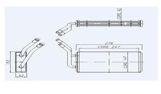 KALORİFER RADYATÖRÜ TRANSİT T15 (KLİMASIZ) (247x147x42) (2 SIRA ALB SİSTEM)