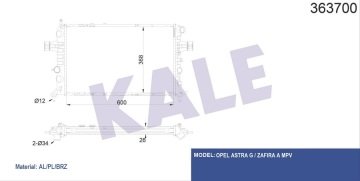 MOTOR SU RADYATORU BRAZING (OTOMATIK) ASTRA G ZAFIRA A X16XEL Z16XE 98> 10