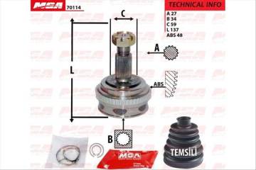 AKS KAFASI DIS - ABSLI (FIAT: SCUDO PEUGEOT: EXPERT - 806 CITROEN: JUMPY 1.9D) 27×34×59